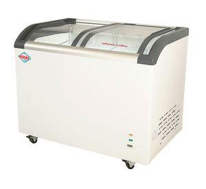 Freezer horizontal dual tapa vidrio curvo blanco 285 lt
