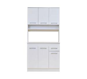 Kit cocina 6 puertas 1 cajón 1 repisa blanco Mobikit