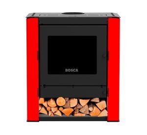 Estufa a leña Gold 500 BV rojo 12200 W + kit de instalación