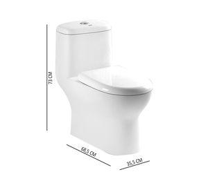 WC one piece piso 30.5 cm Sevilla blanco