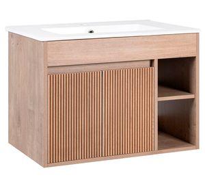 Mueble vanitorio Lille lenga texturado + cubierta 71x46.5 cm