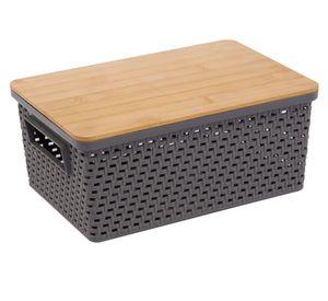 Caja organizadora Tejida 4 lt marengo