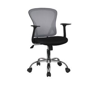Silla de escritorio gas malla cromada gris/negro M+Design