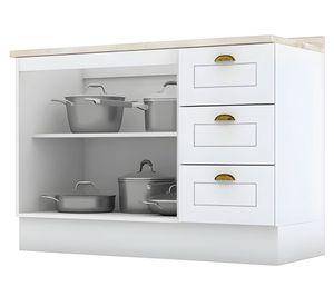 Mueble de cocina Colorado 2 puertas 3 cajones blanco