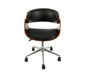 Silla de escritorio Bosco negro/café M+Design
