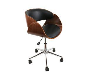 Silla de escritorio Bosco negro/café M+Design