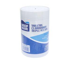 Cloro tableta piscina 1 kg Triple acción Deep Blue