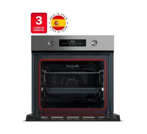 Horno eléctrico empotrado con convector HSB-6350 SS gris 64 lt