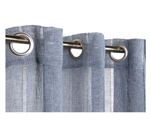 Cortina velo 140x230 cm deshilado azul Cotidiana