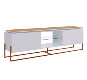 Rack TV 60'' Vesta I blanco/cobre Decocasa