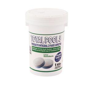 Cloro tableta integral piscina 1 kg Total pool 5 Pura tech
