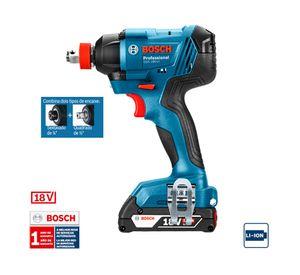 Llave de impacto inalámbrica 1/4'' 18V GDX 180-LI Bosch.