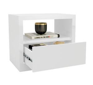 Velador 1 cajón TW40 blanco Decocasa