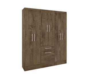 Clóset 6 puertas 1 cajón 1 zapatero moca 183x148x47 cm