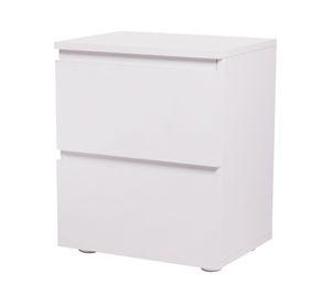 Velador 2 cajones Mallorca blanco M+Design