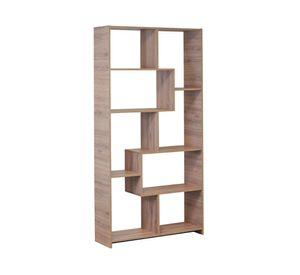 Librero Puzzle roble santana 8 espacios