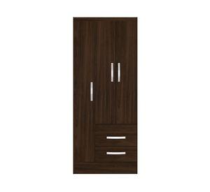 Clóset 3 puertas 2 cajones tabaco 183x75x45 cm