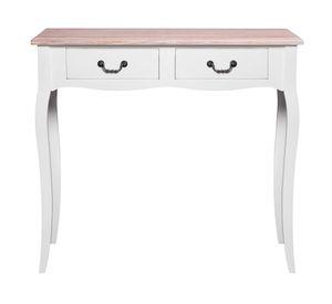 Arrimo Provenzal 78x87x34 cm blanco/natural
