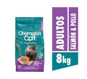 Alimento seco gatos 8 kg Hogareños salmón y pollo Champion Cat.
