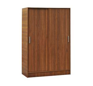 Clóset 2 puertas correderas nogal 180x120x55 cm