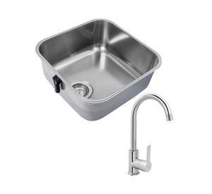 Kit lavaplatos BE 40.40 18x43.3x43.3 cm + grifo IN 915 inox