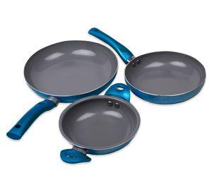 Tripack sartenes 20 cm, 24 cm, 16 cm azul