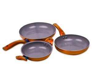Set Sarten 3 unidades Tri-pack naranjo