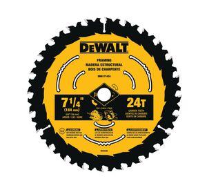 Disco sierra 7-1/4" 24T eje 5/8" DWA171424