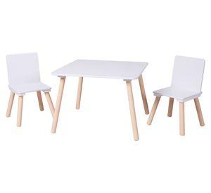 Mesa infantil + 2 sillas Basic blanco