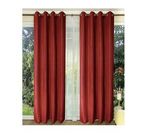 Set de Cortina Rústico 140x220 cm Rojo Doral