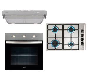 Kit empotrable horno HBB-4460 SS 72 lt + encimera HLX 540 KBB0C IX + campanaCX 62120 KOS inox