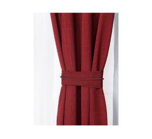 Set de Cortina 140x220 cm Camila argollas rojo