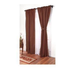 Set de Cortina Agatha 140x220 cm Café Doral