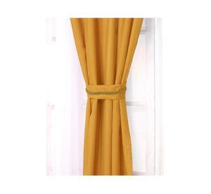 Set de Cortina Agatha 140x220 cm Mostaza Doral