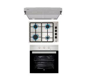 Kit empotrado Horno HS-445 + Encimera HLX-540 BUT + Campana CX62120 INOX