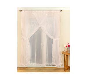 Cortina Velo 200x220 cm Romántico crudo