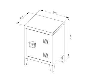 Cajonera celeste 1 puerta