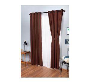 Set de Cortina Camila 140x220 cm Café Doral