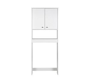 Combo estante 2 puertas + vanitorio 2 puertas blanco