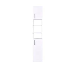 Combo vanitorio 2 puertas + estante organizador baño 2 puertas blanco