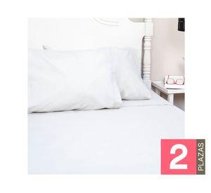 Juego sábanas 2 plazas 144H Vivo blanco