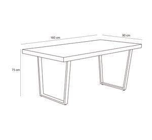Mesa rectangular Annia blanco/madera