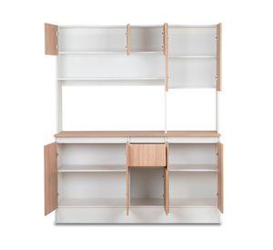 Mueble cocina 10 puertas 1 cajón Catania blanco/natural