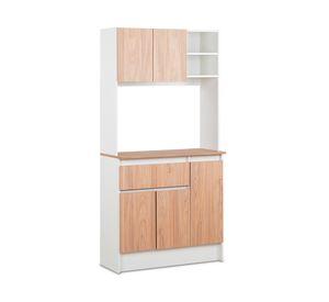 Mueble cocina 5 puertas 1 cajón Marsella blanco/natural