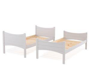Camarote Madera Blanco Curvy 1 plaza