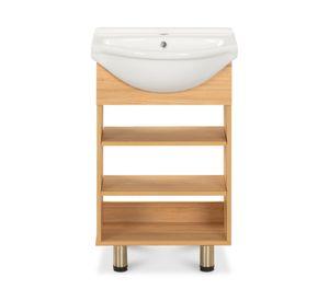 Mueble vanitorio Cannes 2 repisas 84x50x41 cm olmo