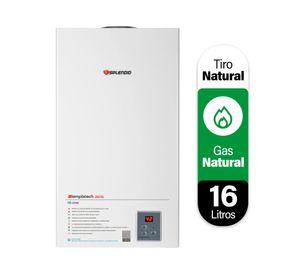 Calefont ionizado tiro natural 16 litros gas natural Templatech Splendid