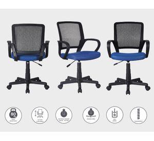 Silla de escritorio negro/azul M+Design