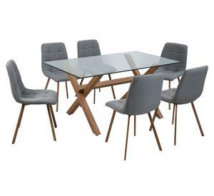 Comedor 6 sillas Domi 2.0 gris
