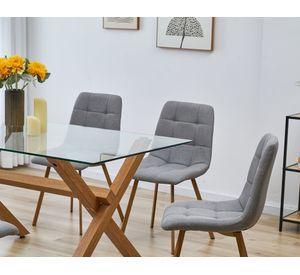Comedor 6 sillas Domi 2.0 gris